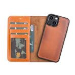 Plm RST2EF Apple iPhone 13 Mini Uyumlu Taba Deri Cüzdanlı Kılıf
