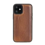 Plm RST2EF Taba Apple iPhone 12 mini Uyumlu Deri Arka Kapak