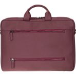 PLM Truro Hakiki Deri Laptop Çantası 13", Seyahat Uyumlu Evrak Çantası - 33 cm x 26 cm x 4.5 cm - Bordo