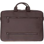 PLM Truro Hakiki Deri Laptop Çantası 16", Seyahat Uyumlu Evrak Çantası - 39 cm x 30 cm x 6 cm - Kahverengi