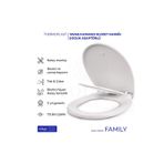 Plodna House Family Oval C Form Çocuk Bebek Oturaklı Çift Kullanım Yavaş Kapanan Klozet Kapağı