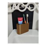 Plodna House Set Üstü Diş Fırçalık Plastik Gold