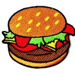 Ploen Hamburger Burger Nefis Fast Food Sevimli Karikatür logo1 dikmek Demir on İşlemeli Aplike Rozet Burcu Yamalar Giyim Kostüm