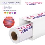 PlotterSarf®Polyester Glossy (Parlak) Kanvas 260 gr Dye Tuval İç Mekan 62cm X 30 mt (1 Rulo)