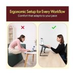 PLPTS38 Dizüstü Bilgisayar Standı, Ayarlanabilir Yükseklik, Ergonomik Tasarım, Kaymaz Dişler, Dj Mikseri, Ses Cihazları, Iş Istasyonu, Oyun ve Ev Için - 1 GB
