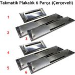 Pls Takmatik Makam Plakalık (6 Parça Çerçeveli) - Krom