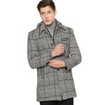 PLT8335 DEWBERRY ERKEK PALTO-AÇIK DESENLİ SİYAH