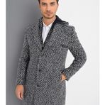 PLT8371 DEWBRRY ERKEK PALTO-DESENLİ LACİVERT