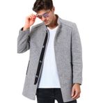PLT9327 Dewberry Erkek Kaban-Diagonal Gri