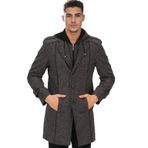 PLT9334 DEWBERRY ERKEK PALTO-DESENLİ GRİ