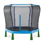Plum Play Kids 7ft Çocuk Çocuk Trambolini Güvenlik Muhafazalı (Mavi/Yeşil)