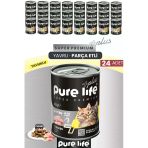 Plus 24'Lü Tavuklu Yavru Puppy Kedi Konserve Chunk Parça Etli Yaş Mama 400 Gr