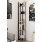 Plus aksesuar Kitaplık Raf Köşe Kitaplık Metal Kitaplık 5 Katlı Raf Kitaplık 185x45x20