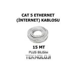 Plus Bilişim 15 Mt. Cat5 İnternet Kablosu, Tv Plus, Tivibu, Fiber, Adsl, Modem PC ve Laptop Ethernet Kablosu