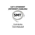Plus Bilişim 5 Mt. Cat5 İnternet Kablosu, Tv Plus, Tivibu, Fiber, Adsl, Modem PC ve Laptop Ethernet Kablosu