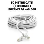 Plus Bilişim 50 Mt. Cat5 İnternet Kablosu, Tivibu, Adsl, Modem, PC, Laptop Ethernet Ağ Kablosu A+ Kalite