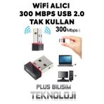 Plus Bilişim Platoon Pl-9331 300 Mbps Usb 2.0 Antensiz Wireless Adaptör, Alıcı Tak Kullan Wifi Alıcı Usb