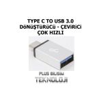 Plus Bilişim Type C to Usb Otg USB 3.0 Dönüştürücü, Çevirici Aparat Çok Hızlı Universal Plus Bilişim