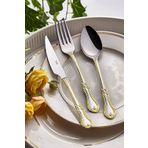 Plus Cookina Safir Altın 72 Parça 12 Kişilik Kaşık Çatal Bıçak Takımı