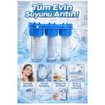 Plus DAİRE YAZLIK VİLLA EV BİNA GİRİŞİ KİREÇ KLOR VE TORTU ÖNLEYİCİ SU ARITMA KABI VE FİLTRE SİSTEMİ