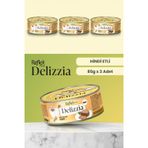 Plus Delizzia / Kıyılmış Hindi Etli Yetişkin Kedi Maması 85G X 3 Adet