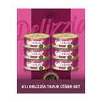 Plus Delizzia Yetişkin Tavuklu-Ciğerli Gravy Kedi Maması 6x85 gram