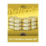 Plus Delizzia Yetişkin Tavuklu Pate Kedi Maması 12x85 gram