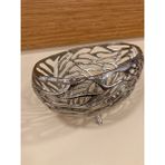 Plus Home Kase Meyvelik Döküm Pirinç Gümüş Oval ve Derin Model El Yapımı Ortaboy Çapı 29 cm Yükseklik 16 cm