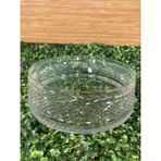 Plus Home Kase Salata Sunum Şeffaf Kesme Kristal Cam El Işçiliği Yuvarlak Büyükboy Çapı 26 cm