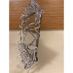Plus Home Tepsi Dekoratif Dikdörtgen Aynalı Pirinç Zincir Model Ortaboy Renk Gümüş Çapı 34X24 cm
