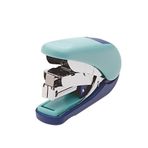 PLUS Japan, Mini düz dosya ST-10 V, mavi, güç destekli düz zımba, maksimum 20 yaprağa kadar zımba, mini zımba, 300 zımba teli dahil No. 10, tekli paket (1 x 1 zımba)