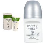 Plus Krem Deodorant 35 ml 1 Paket(1 x 35 ml) x Deotak Erkekler için Invisible Roll-On Deodorant (35 ml)