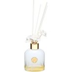 Plus Moda 130 ml Beyaz Cam Şişe Seramik Çiçek Taşlı Bambu Çubuklu Jasmine Oda Kokusu - Option-1