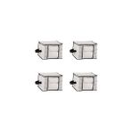 Plus Moda Orta Boy Lüks Pencereli Kazak-Pike-Battaniye Hurcu Dolap Düzenleyici Hurç 40 x 30 x 30 cm - 4 Adet (Beyaz) - Option-1 - 001