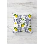 Plus Moda Pelangi Limon Desenli Çift Tarafı Baskılı Gizli Fermuarlı Yastık Kılıfı Kırlent Koltuk Yastık Kılıfı, Mavi-Sarı-Yeşil 45 x 45 - Option-1 - 001-Renkli