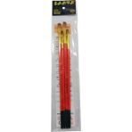 Plus Moda Süper 4'lü Sentetik Yağlı ve Akrilik Boya Fırça Seti, 4 Parça, 2.5mm Fırça Genişliği, 15CM Sap Uzunluğu, Standart Boy, No: 2-4-6-8 - Kestane Akaju - Option-1