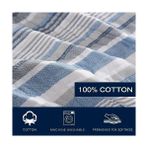 Plus Moda Yorgan Seti Dört Mevsim Pamuk Yatak Takımı Uyumlu Şemsiyeli Hafif ve Ters Çevrilebilir,, Jettison Gri/mavi/beyaz - 001-Renkli - 100 x 100 cm