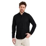 Plus Ninety Plusninety Hakim Yaka%97 Cotton%3 Likra Slim Fit Erkek Gömlek Siyah M