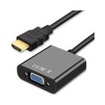 Plus PX-1240S Dijital HDMI To VGA 30CM Görüntü Çevirici Aparat Siyah - 0 - Siyah - Option-1