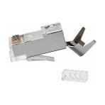 Plus Q-J710M Cat7 Metal Konnektör RJ45 Cat7 Jack + Ayraç 10LUK Paket