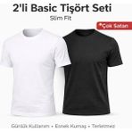 Plus Scorpion Erkek Basic Tişört Slim Fit Bisiklet Yaka Pamuk Likralı Günlük Kullanım - Çok Renkli - XL