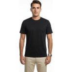 Plus Scorpion Erkek Basic Tişört Slim Fit Bisiklet Yaka Pamuk Likralı Günlük Kullanım - Siyah - 2XL