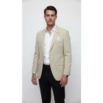 Plus Scorpion Erkek Camel Mono Yaka Tek Düğmeli Blazer Ceket – Penye Kumaş, Tek Yırtmaçlı - 52 - 6 Drop