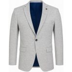 Plus Scorpion Erkek Karyağdı Desenli Slim Fit Blazer Ceket – Mavi & Gri – Şık Günlük ve Ofis Kombin - 56 - 6 Drop