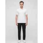 Plus Scorpion Erkek Pike Triko Polo Yaka Tshirt - Slim Fit Erkek T-shirt - Şerit Detaylı Premium Tasarım (Beyaz, M)