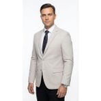 Plus Scorpion Erkek Slim Fit Ceket – Likralı Fitilli Kumaş, Çift Düğmeli Tek Yırtmaçlı Modern Tasarım - 52 - 6 Drop - Taş