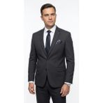Plus Scorpion Erkek Slim Fit Ceket – Likralı Fitilli Kumaş, Çift Düğmeli Tek Yırtmaçlı Modern Tasarım - 56 - 6 Drop - Siyah