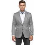 Plus Scorpion Erkek Slim Fit Gri Blazer Ceket – Tek Düğmeli – Kapaklı Cepli – Şık Kumaş Dokulu – Günlük & Ofis Kombinleri Için - 6 Drop - 48