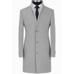 Plus Scorpion Erkek Uzun Kaşe Kaban – İtalyan Kesim Slim Fit Şık Model