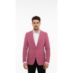 Plus Scorpion Gül Kurusu Erkek Slim Fit Tek Düğmeli Blazer Ceket – Astarlı, Şık ve Modern Kesim